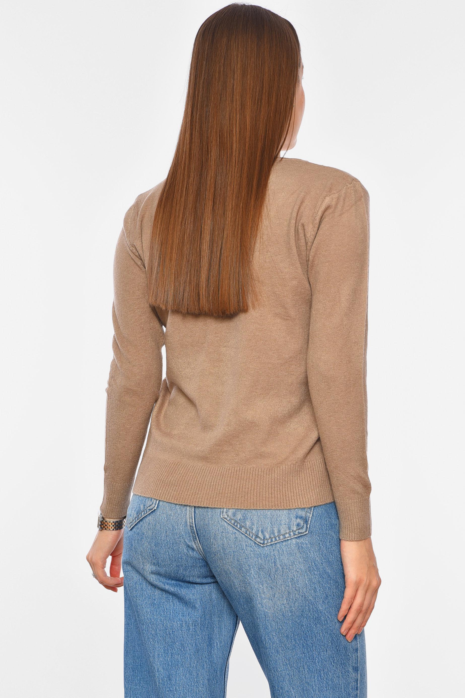 Свитер женский M-L Мокко (191829) - фото 3 Свитер женский M-L Мокко (191829) - фото 3