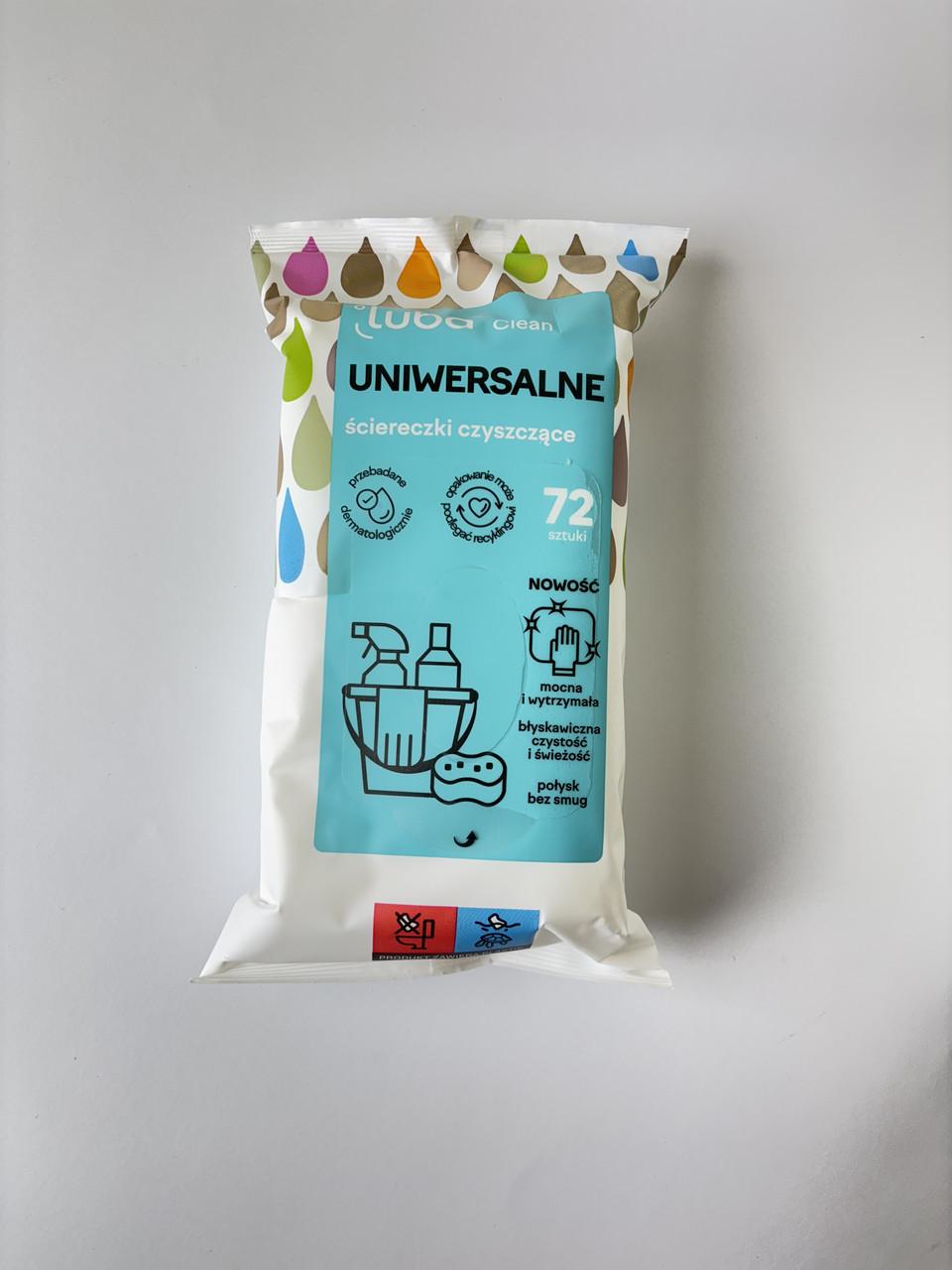 Універсальні вологі серветки для прибирання Luba CLEAN 72 шт. (2577304385)