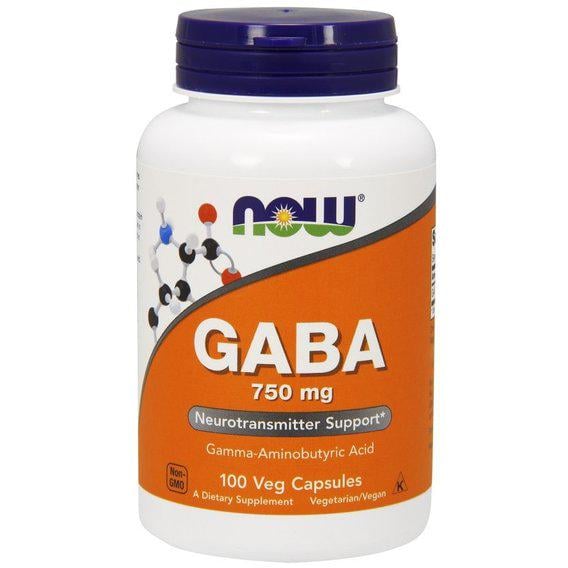 Амінокомплекс NOW Foods GABA 750 мг 100 Veg Caps