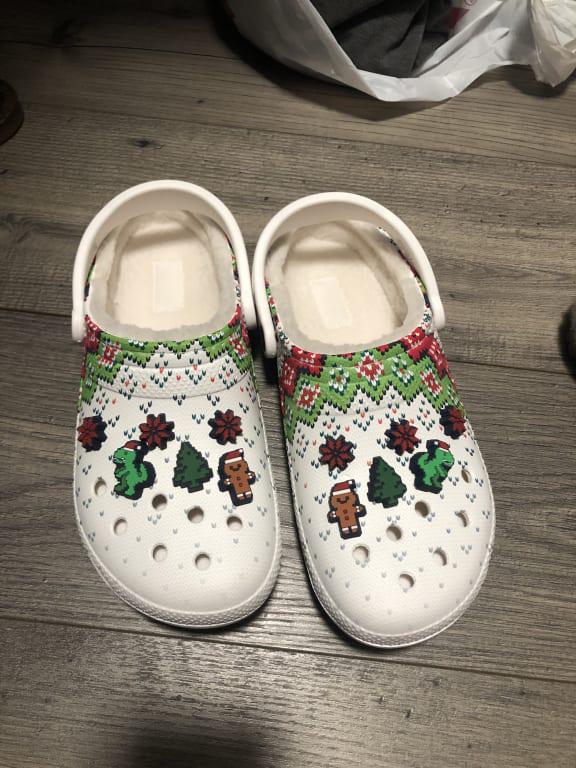 Сабо Crocs Classic Lined Holiday Charm р. W8/EUR 38-39 White/Multi (10856961) - фото 14