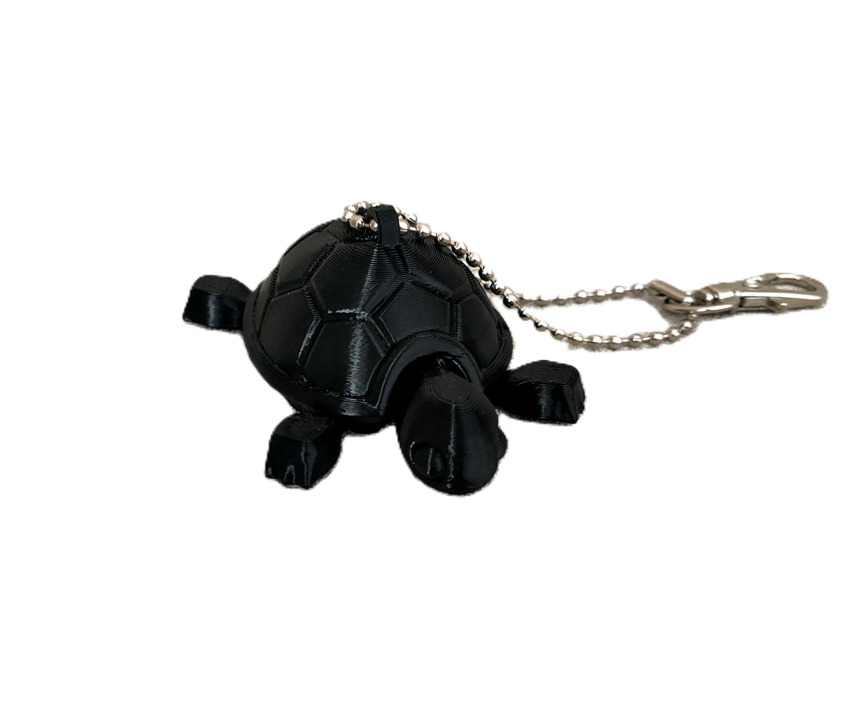 Брелок подвижная Черепаха 47х60х30 мм Черный (CHER-10G-CH)