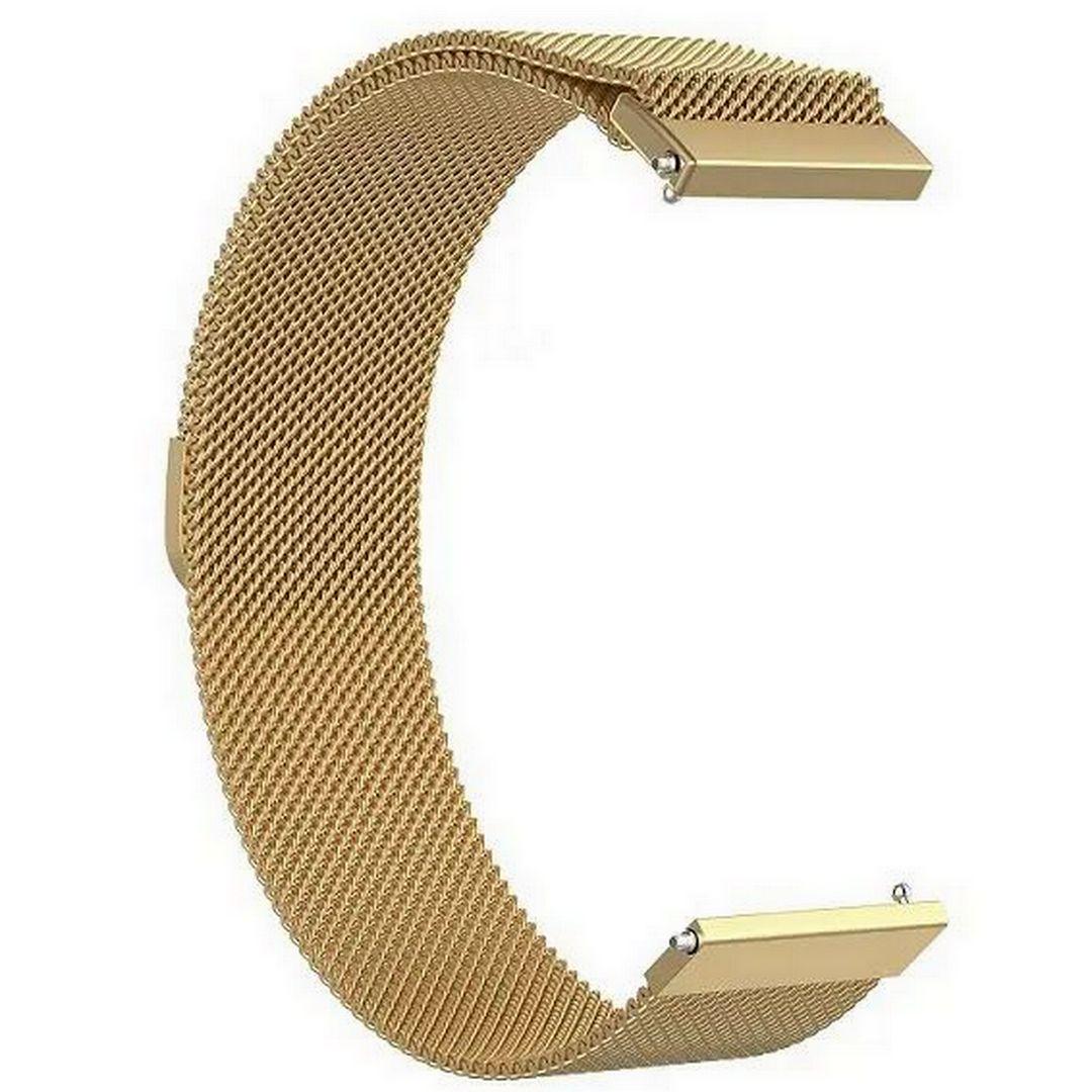Ремешок металлический Миланская петля для часов Amazfit Haylou Huawei Samsung 22 мм Milanese Loop Gold (mr2022T01 g) - фото 2 Ремешок металлический Миланская петля для часов Amazfit Haylou Huawei Samsung 22 мм Milanese Loop Gold (mr2022T01 g) - фото 2