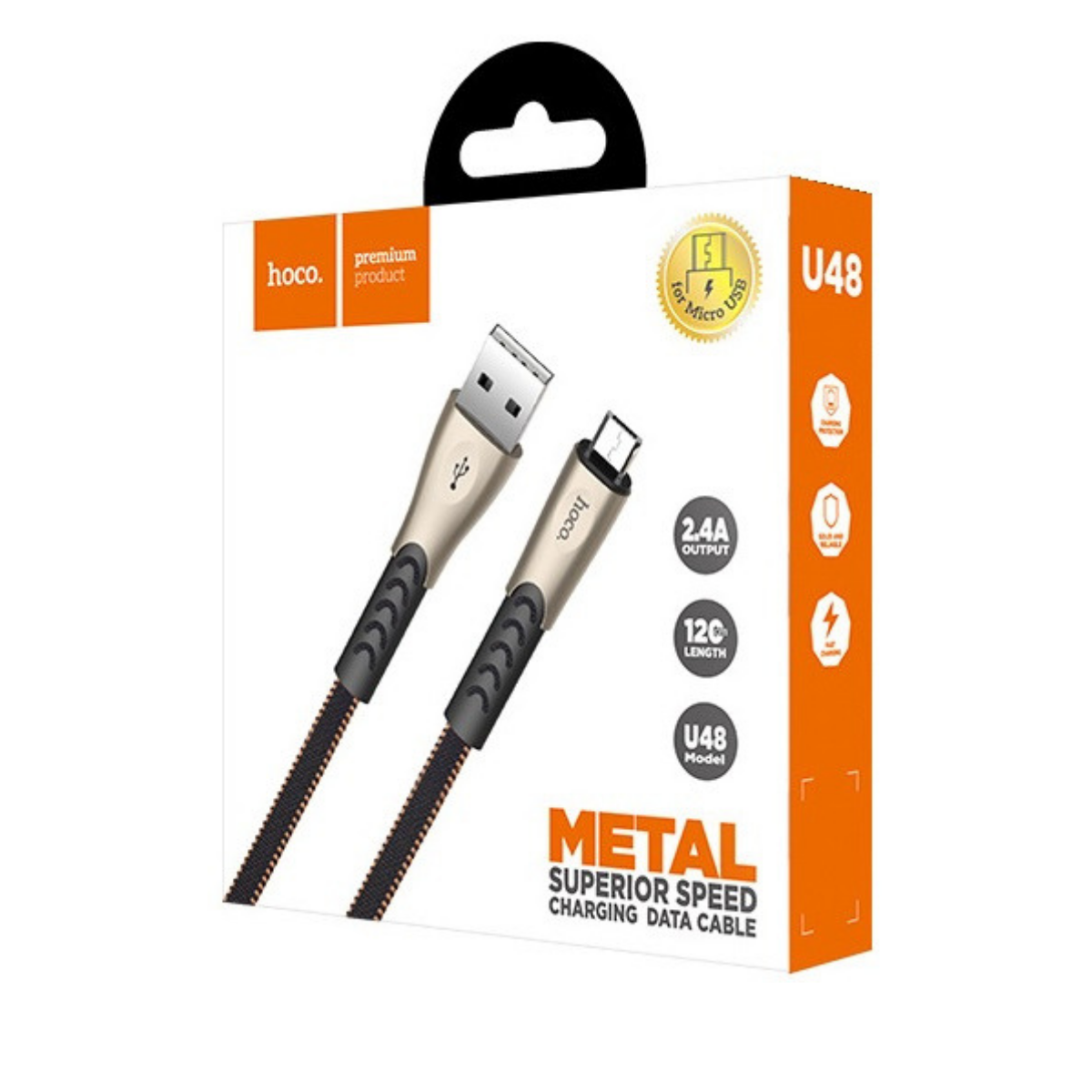 Кабель Hoco U48 Superior speed charging data cable for Micro Black - фото 2
