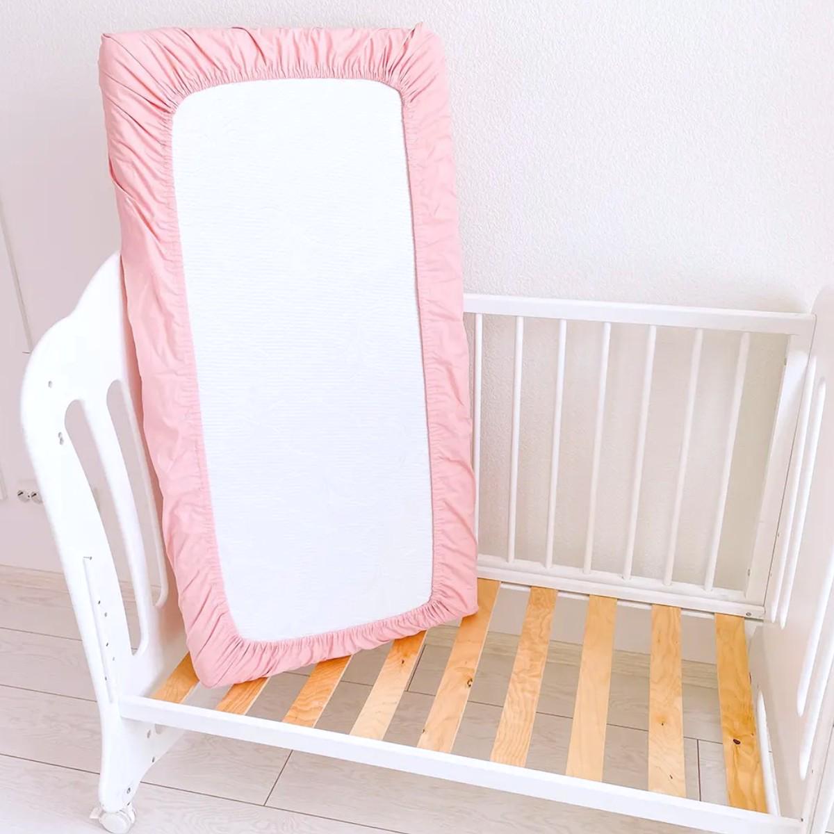 Простынь на резинке детская Bimbo 120х60 см Розовый (57991) - фото 4