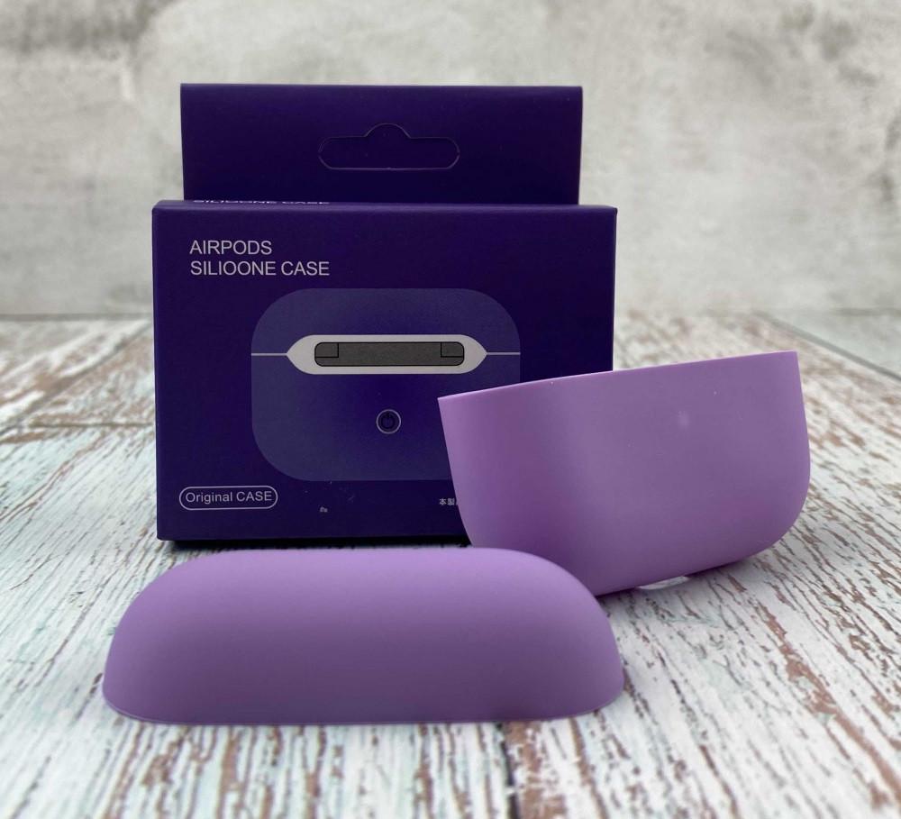 Силиконовый чехол для наушников AirPods Pro Light Purple