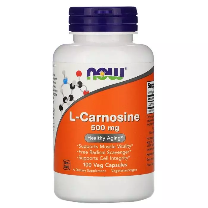 Витамин L-Карнозин Now Foods L-Carnosine 500 мг 100 вегетарианских капсул (NF0079)