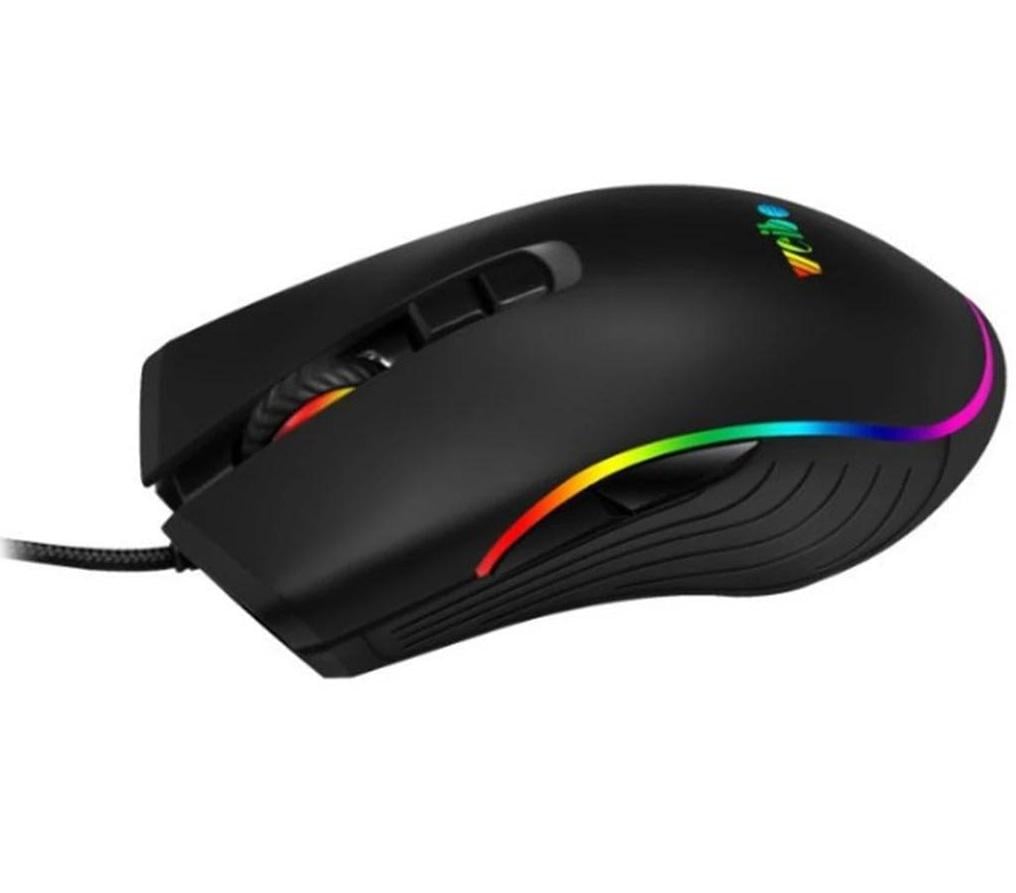 Игровая проводная мышь XO Weibo S320 USB с RGB подсветкой Черный (54158)