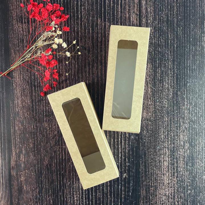 Коробка прямоугольная с окошком 195х51х51 мм (1309) - фото 2