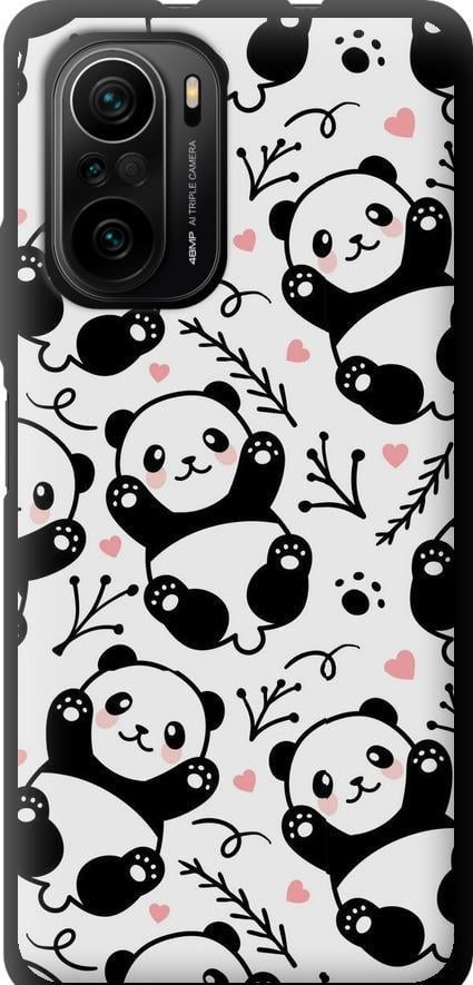 Чехол на Xiaomi Poco F3 Панды (4318b-2280-42517)