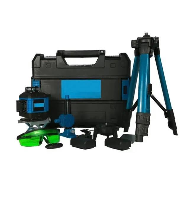 Лазерный 4D уровень аккумуляторный Huepar 2 АКБ 16 линий пульт дистанционного управления/цифровой дисплей/штатив (1234321)