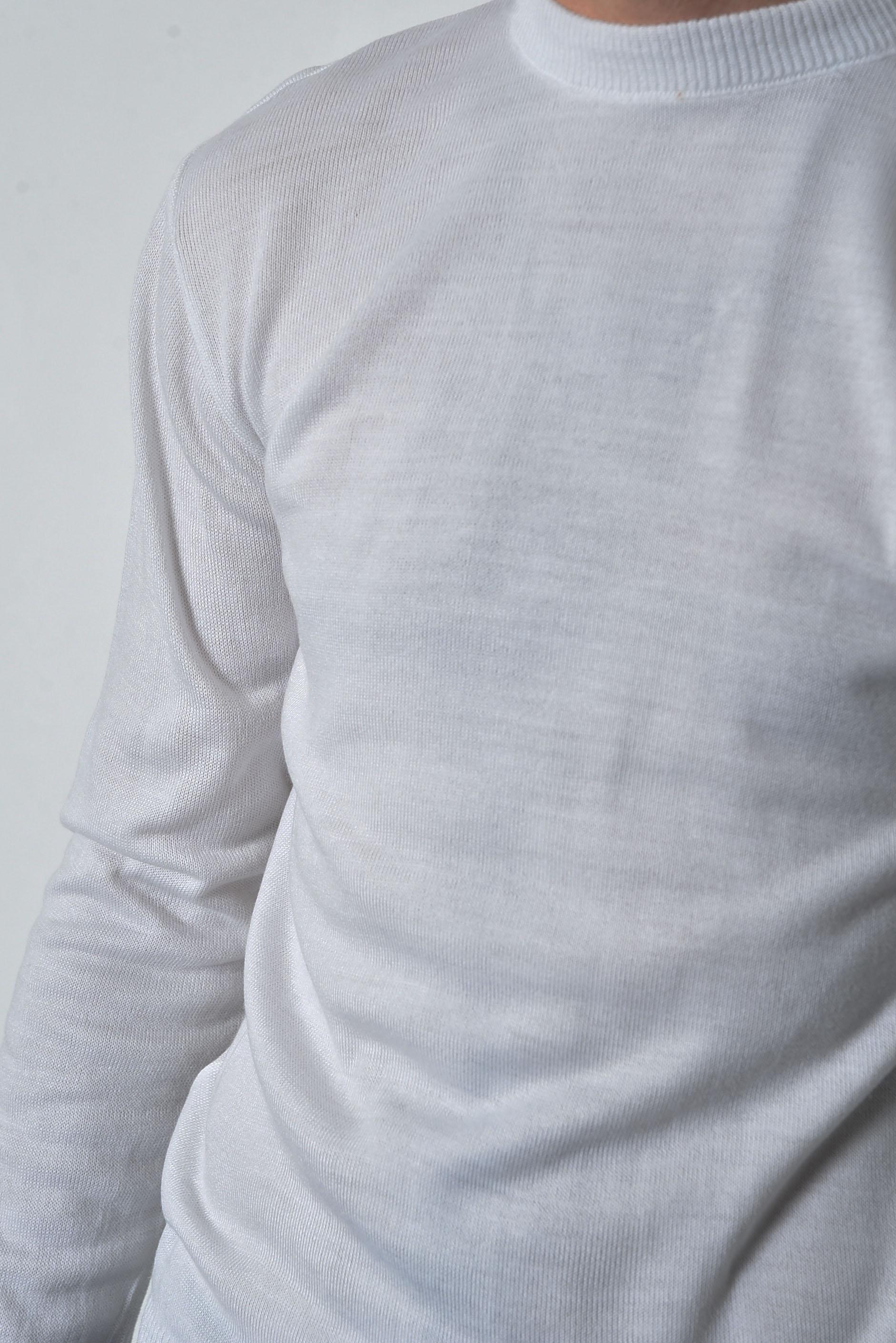 Светр чоловічий однотонний M Білий (172500) - фото 4 Светр чоловічий однотонний M Білий (172500) - фото 4