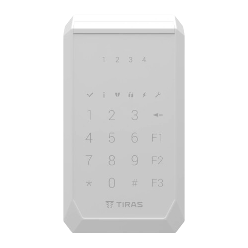 Клавіатура сенсорна світлодіодна TIRAS K-PAD4 до 1000 м 4 індикатори зон Білий (5ca76ea8) - фото 2 Клавіатура сенсорна світлодіодна TIRAS K-PAD4 до 1000 м 4 індикатори зон Білий (5ca76ea8) - фото 2