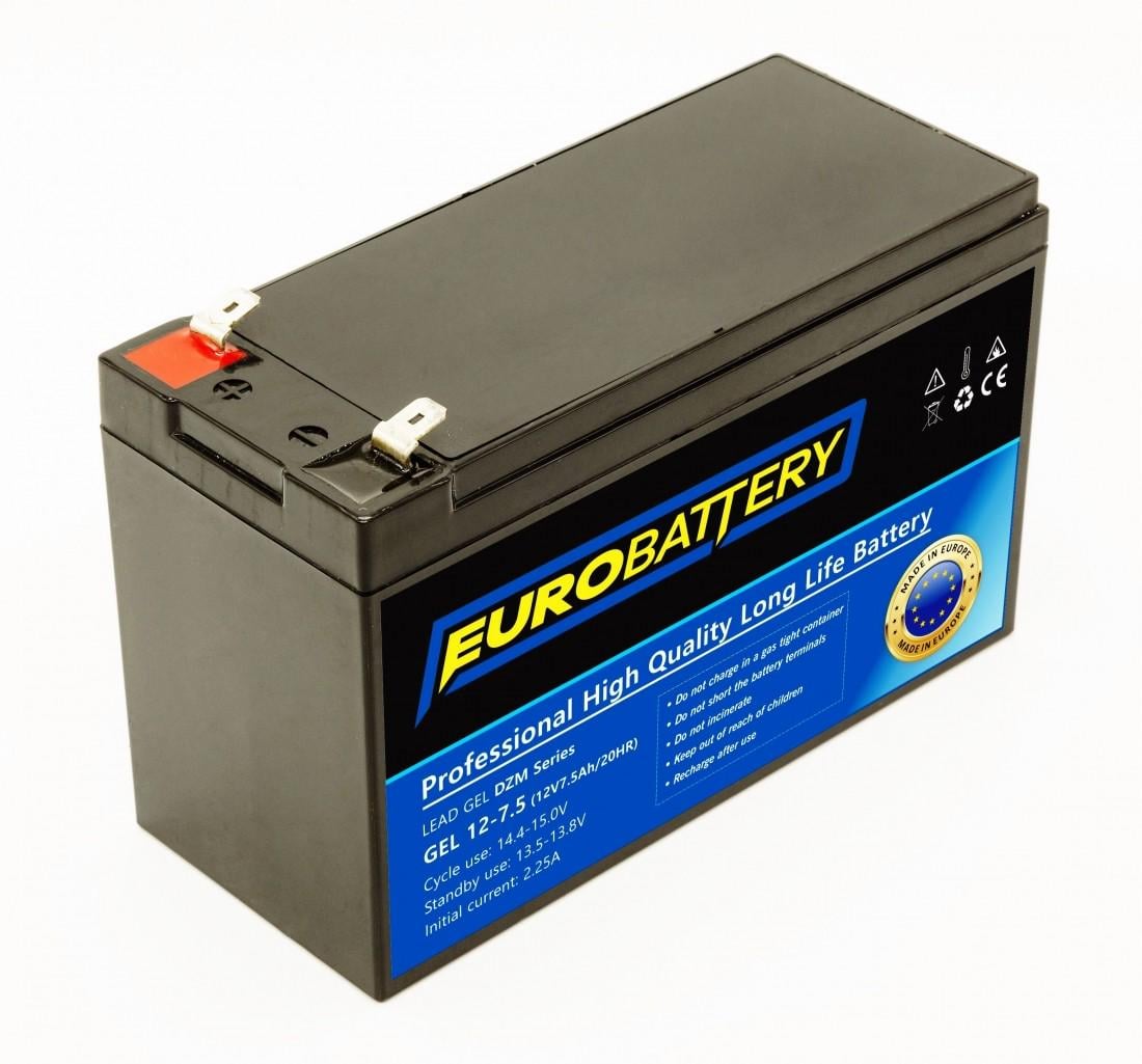 Аккумуляторная батарея гелевая EuroBattery 12V 7,5 Ah (11576)