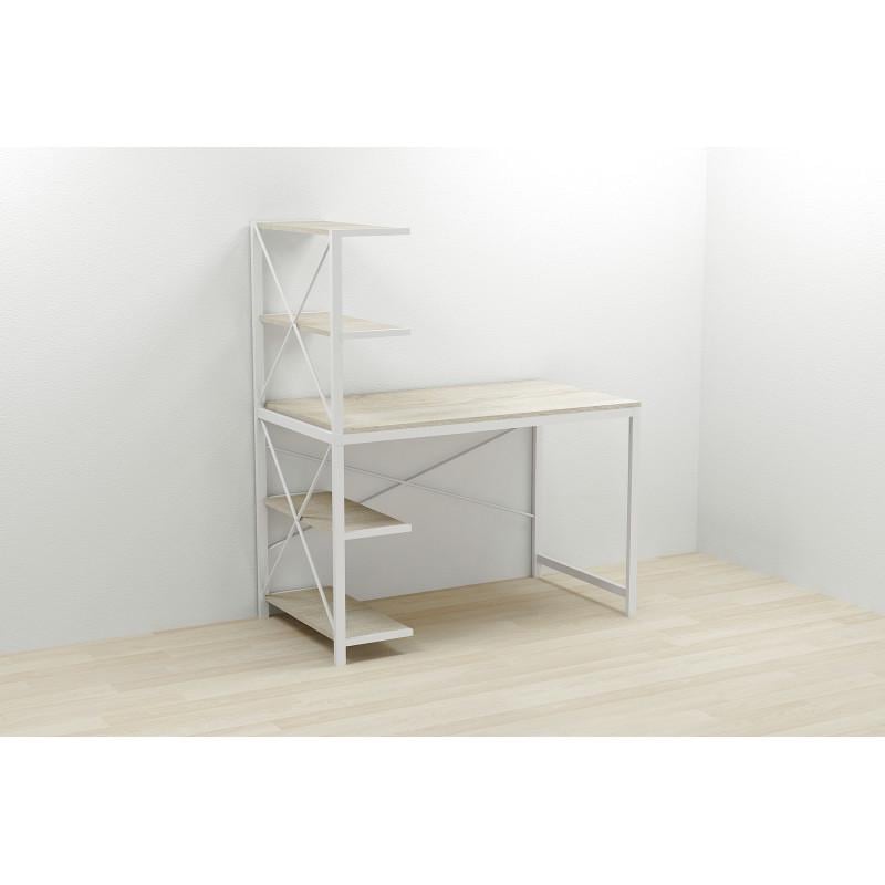 Компьютерный стол Ferrum-decor Jack 120 Белый ДСП Дуб сонома (FRD-104389)