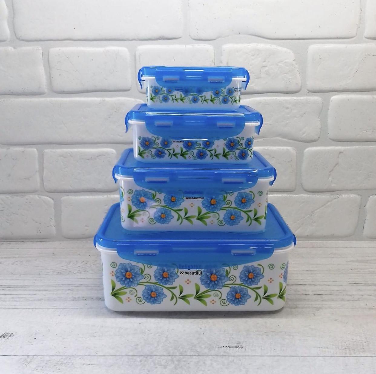 Набір контейнерів Frico із кришкою 4 шт. (FRU-822) - фото 2 Набір контейнерів Frico із кришкою 4 шт. (FRU-822) - фото 2