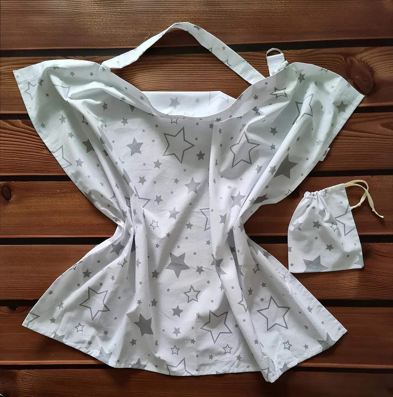 Милк снуд-накидка BST для кормления грудью в общественных местах и ​​сумка BST Серый/Белый (1805567121)