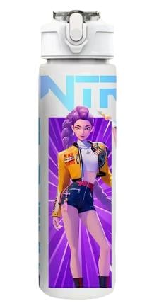 Детская бутылка для воды с трубочкой KPop Demon Hunters 750 мл (35109997)