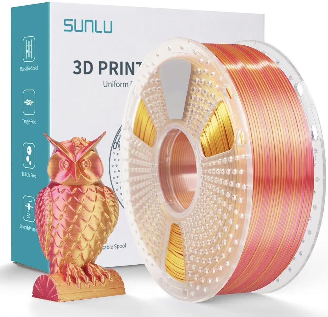 Пластик для 3D-печати SUNLU Silk PLA+ 1,75 мм 1 кг Red/Gold (02740908Z)