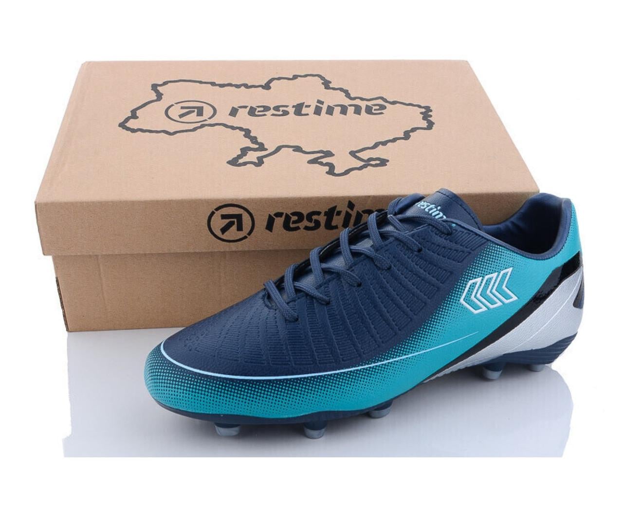 Бутсы мужские Restime 23027-2/44 р. 44 28,5 см Синий