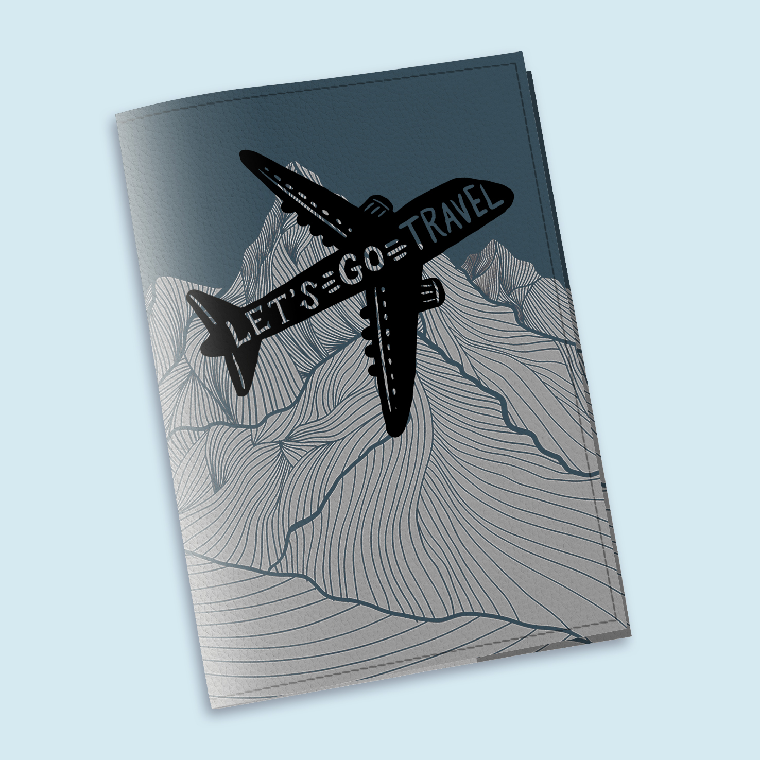 Обложка на паспорт The cover Lets go travel  9,6x13,3 см (909009)