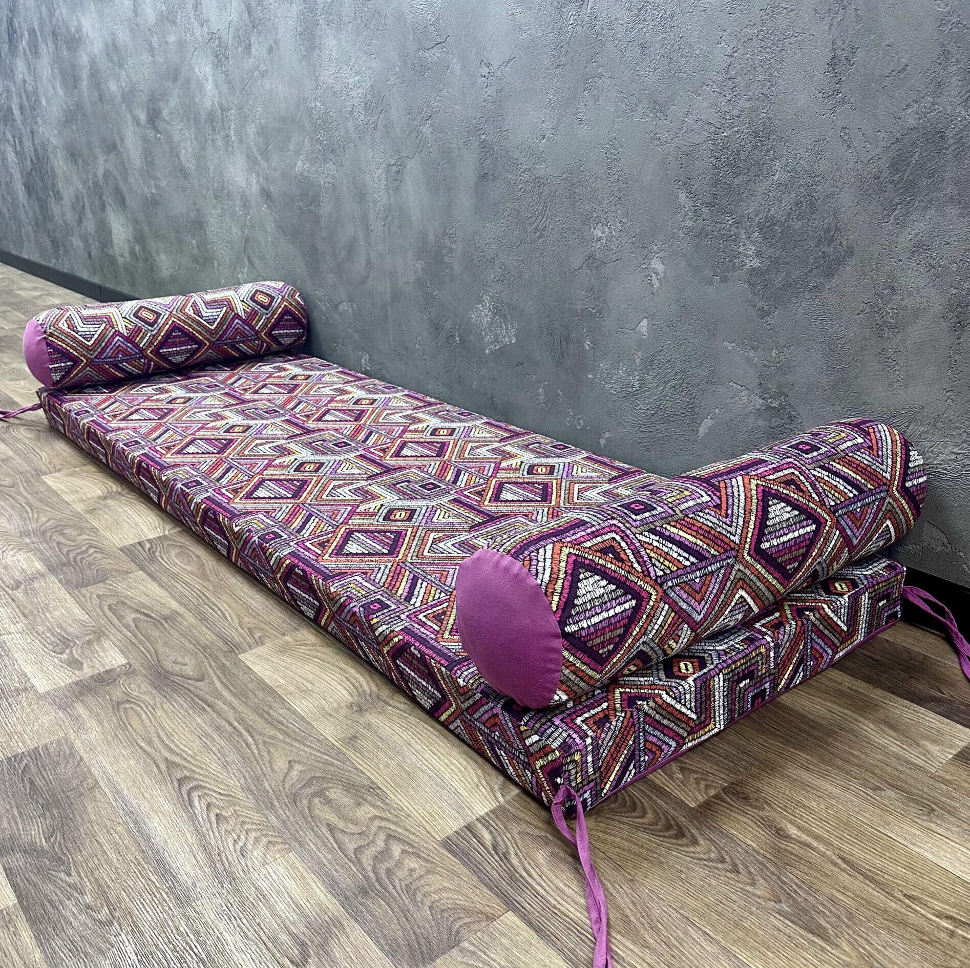 Матрас с валиками Comfort Home Labirint на подоконник 120х40х5 см Ø 20 см
