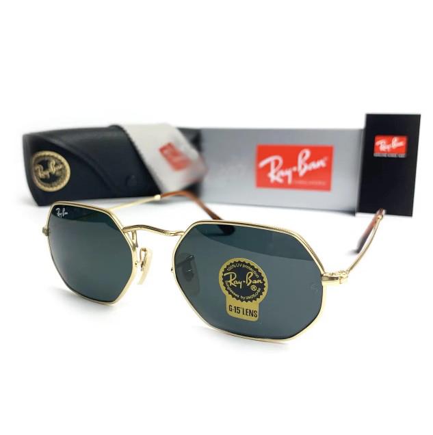 Солнцезащитные очки Octagonal 3556 Золотой/Темно-зеленый - фото 2