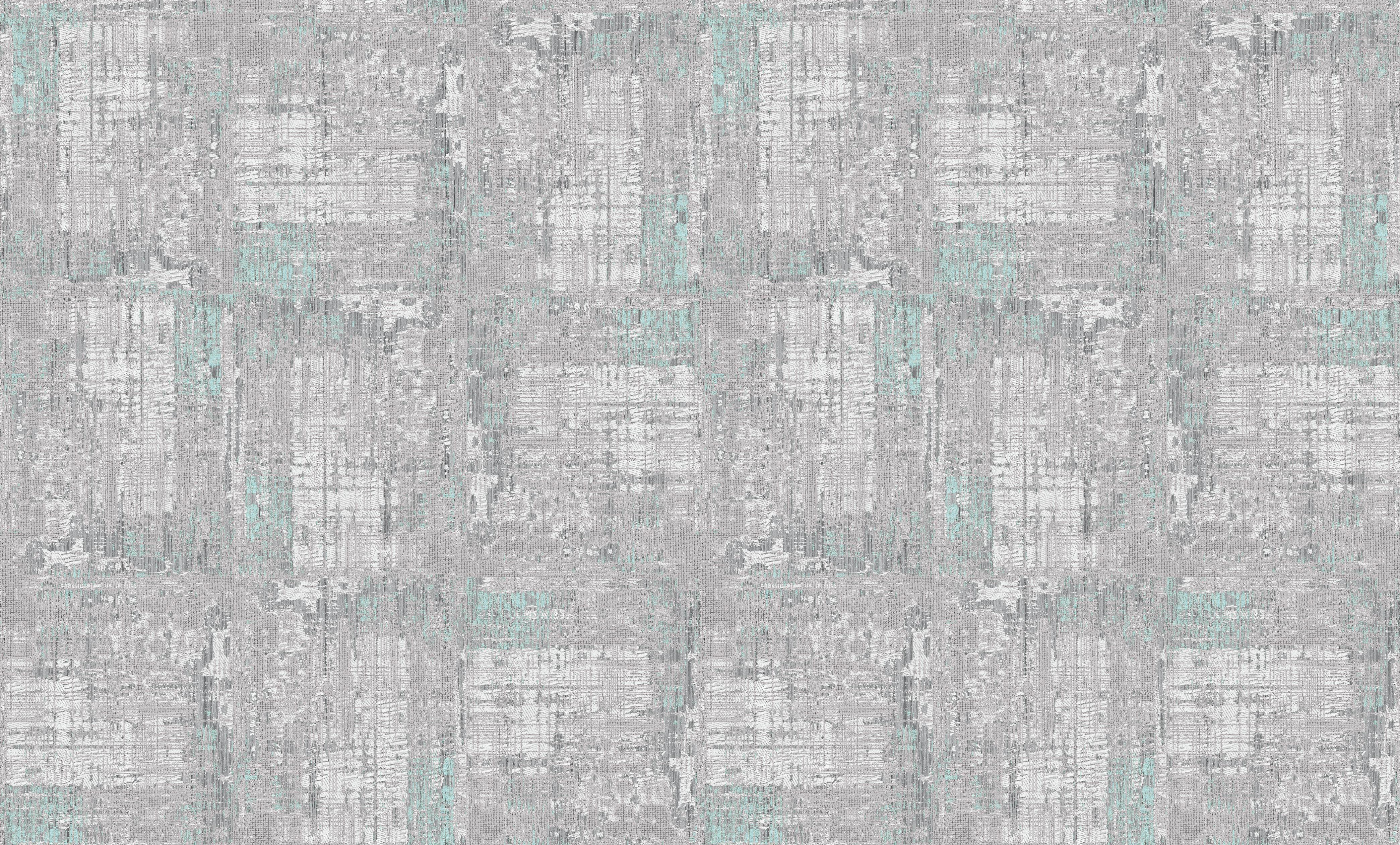 Обои виниловые на флизелиновой основе Samsara Yuanlong 881302 Бирюзовый/Серый
