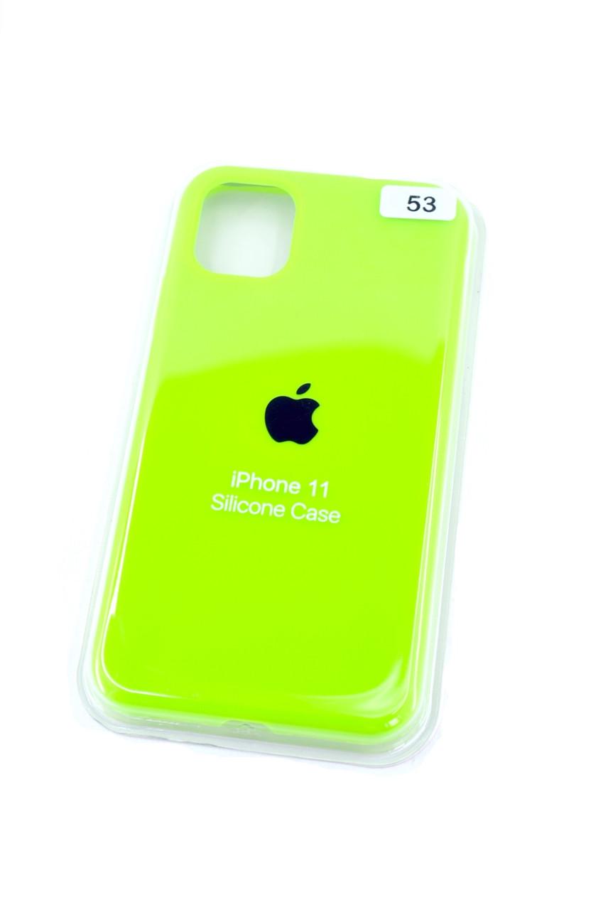 Чехол для телефона iPhone X/XS Silicone Case FULL №53 neon green - фото 1