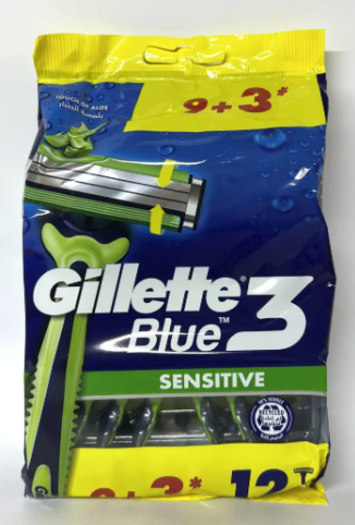 Станки для гоління одноразові GILLETTE Blue3 Sensitive 12 шт. (4388383)