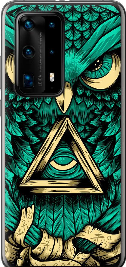 Чехол на Huawei P40 Pro Plus Сова Арт-тату (3971u-1917-42517)