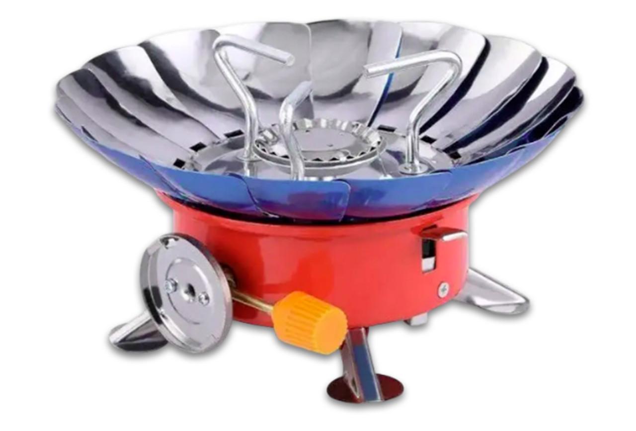 Газова плита з п'єзопідпалом та вітрозахистом під цангові газові балони (21818469)