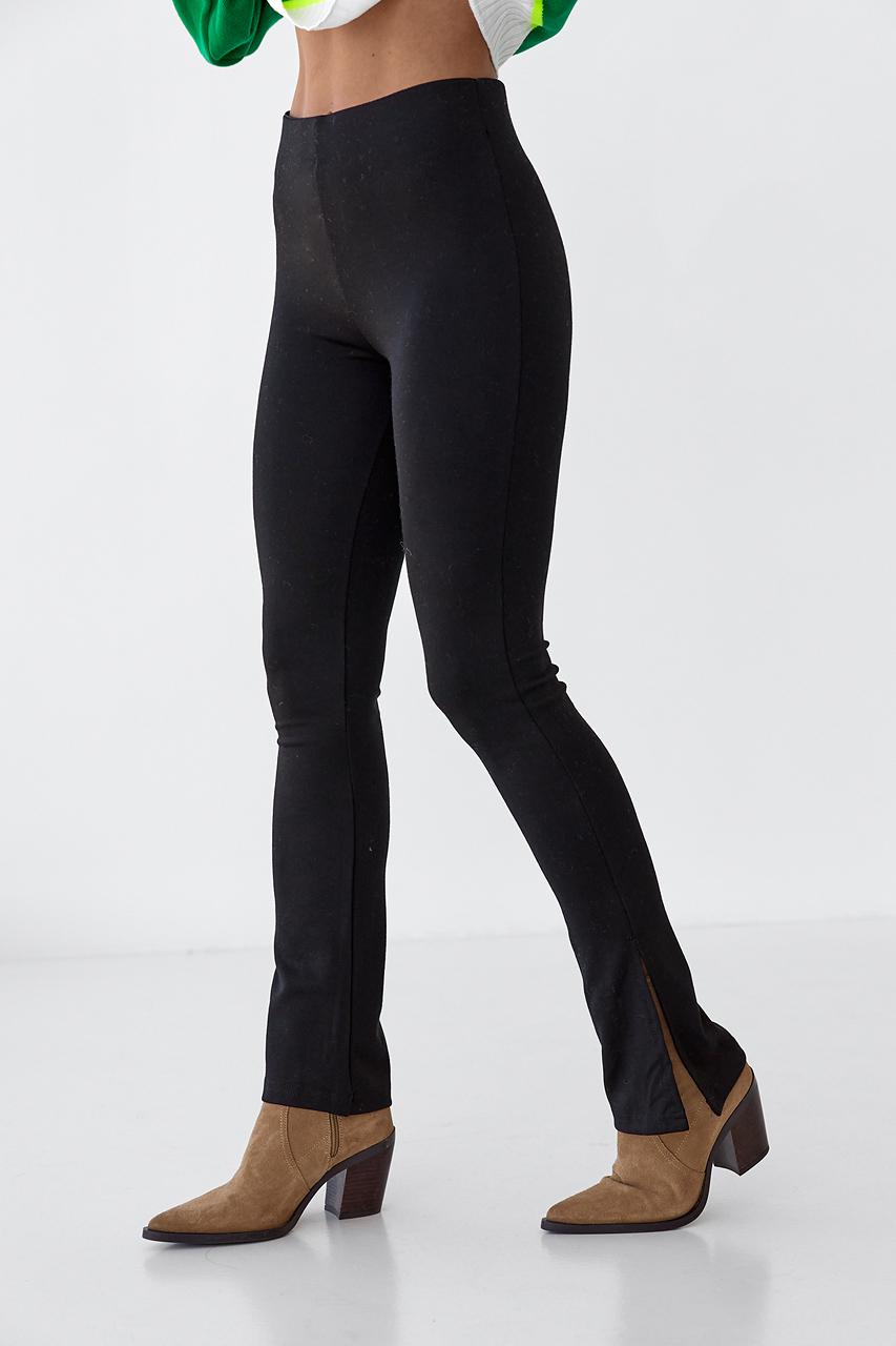 Лосины клеш с боковыми разрезами L Черный (9540641)