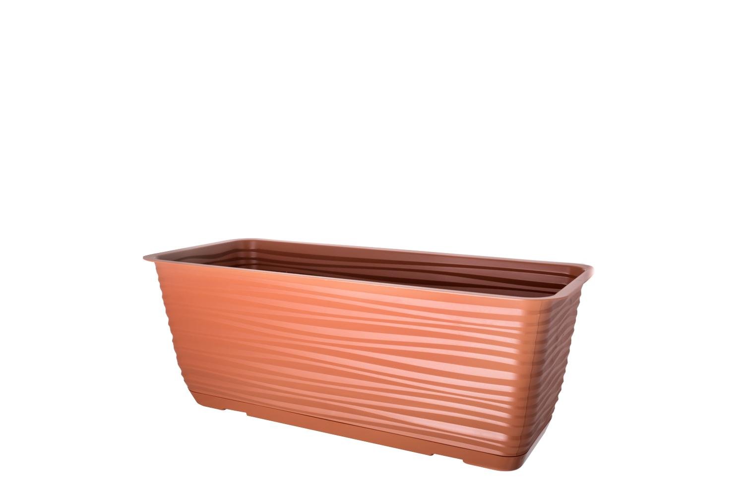 Балконний ящик для квітів Form-Plastic Сахара з підставкою 5,7 л 17х14х38 см Антрацит