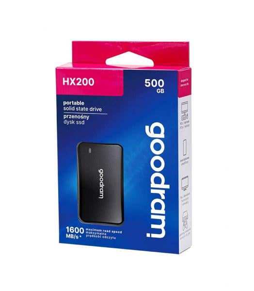 SSD-накопичувач Goodram HX200 500GB 2,5" USB Black (SSDPR-HX200-500) - фото 4 SSD-накопичувач Goodram HX200 500GB 2,5" USB Black (SSDPR-HX200-500) - фото 4