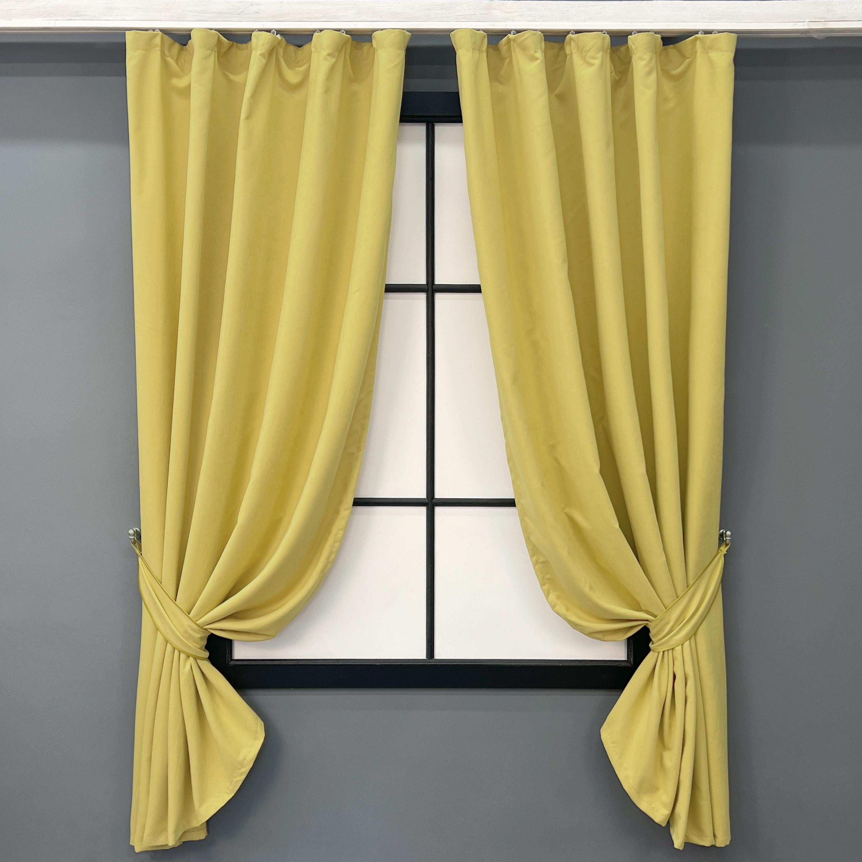 Комплект коротких штор VR-Textil Нубук №1520ш 130х170 см лен 2 шт. Светло-золотистый (35-0416)