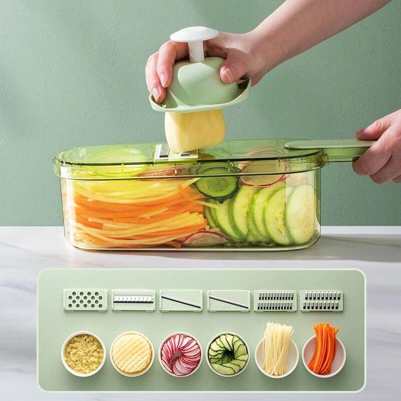 Слайсер Multifunctional Vegetable Cutter 4в1 для різання овочів і фруктів (ADDJL-75210) - фото 6