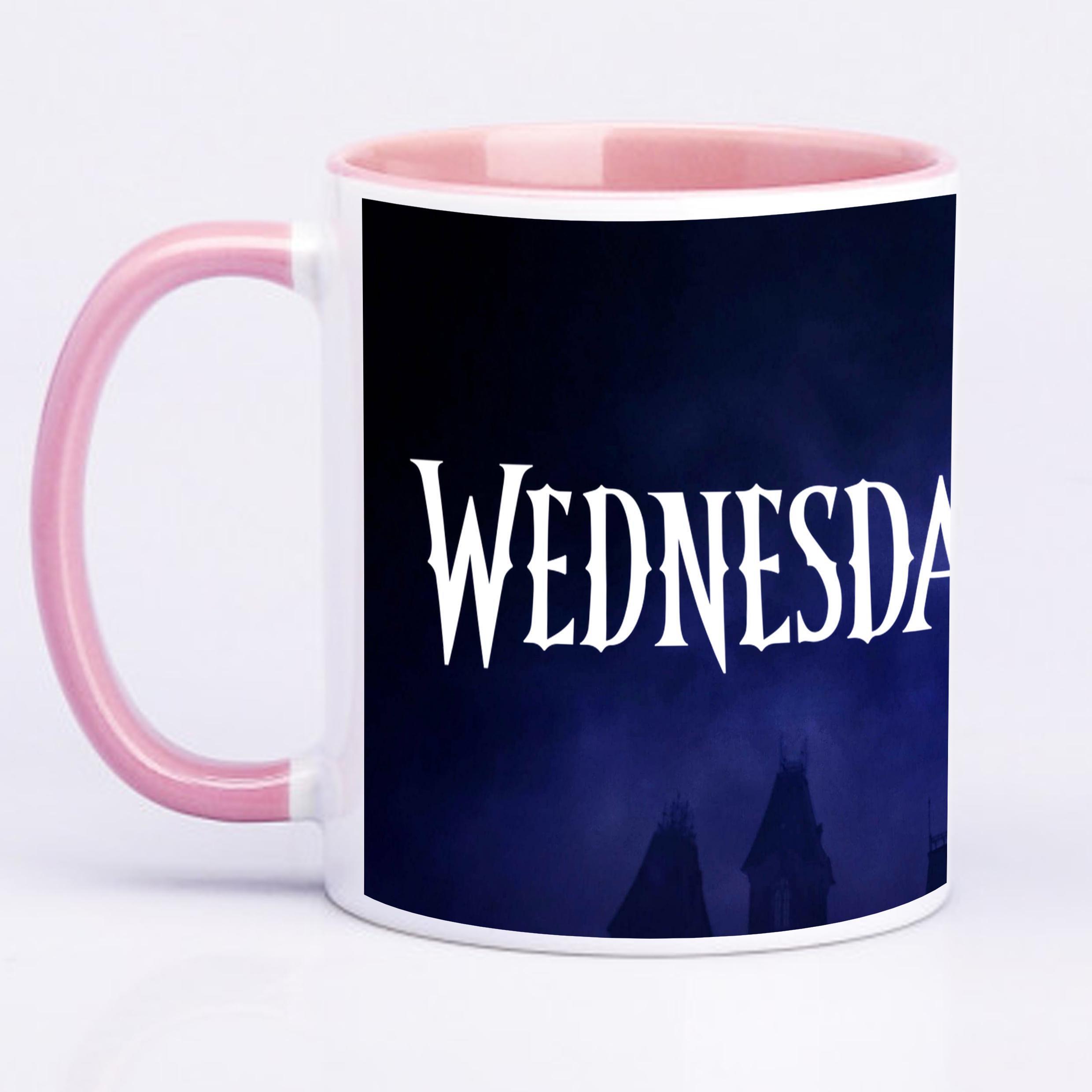 Чашка з принтом Wednesday 330 мл Рожевий (17841) - фото 1 Чашка з принтом Wednesday 330 мл Рожевий (17841) - фото 1