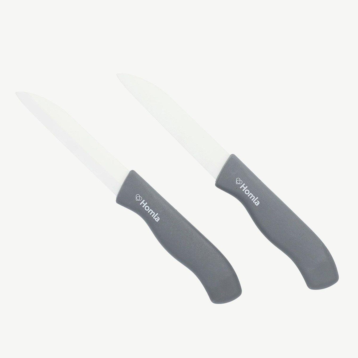 Набор кухонных ножей Homla MORA 17 см 2 шт. Серый (164905) Набор кухонных ножей Homla MORA 17 см 2 шт. Серый (164905)