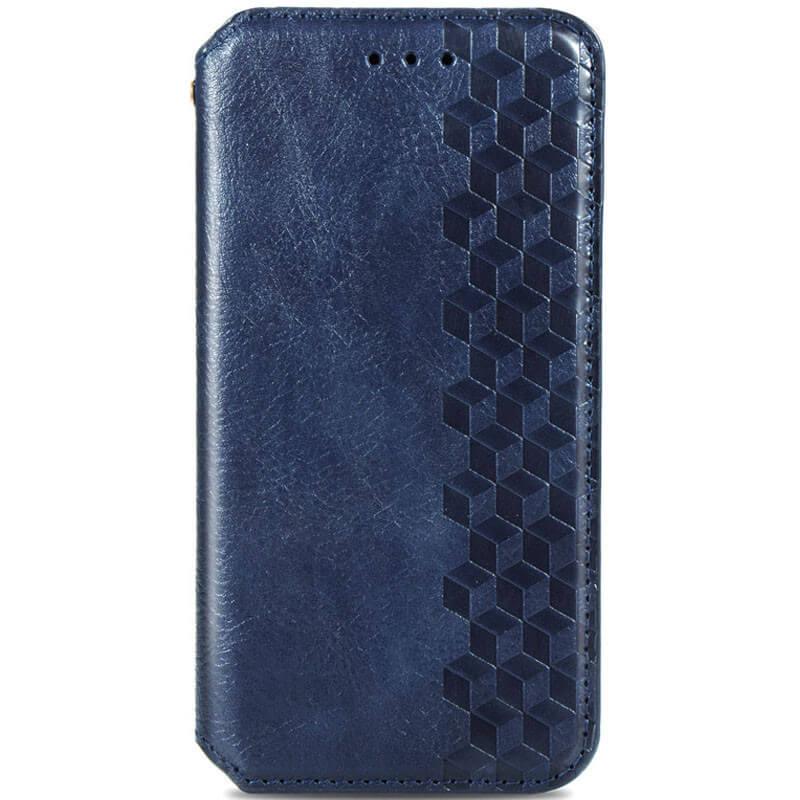 Кожаный чехол книжка GETMAN Cubic (PU) для Xiaomi Redmi Note 10 Pro/10 Pro Max Синий