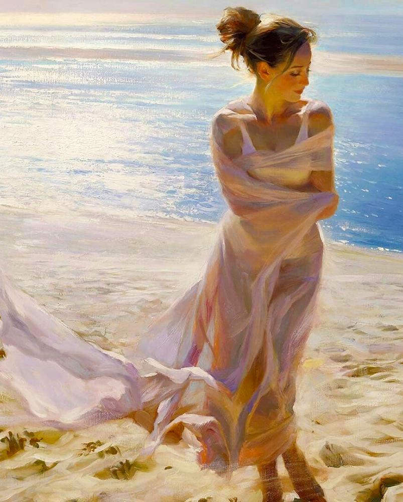 Алмазная мозаика Emerald Craft Девушка на пляже 30x40 см (22498)