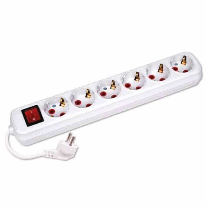 Подовжувач HOROZ ELECTRIC з заземленням та вимикачем 6/5 м 3х1 мм2 16A 250V (200-605-602)