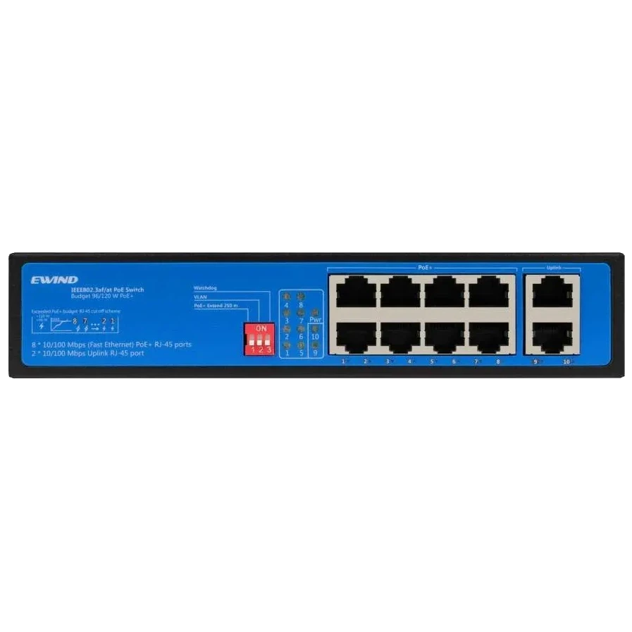 Комутатор 10 портів некерований Ewind EW-S1910CF-AP PoE (2879759355)