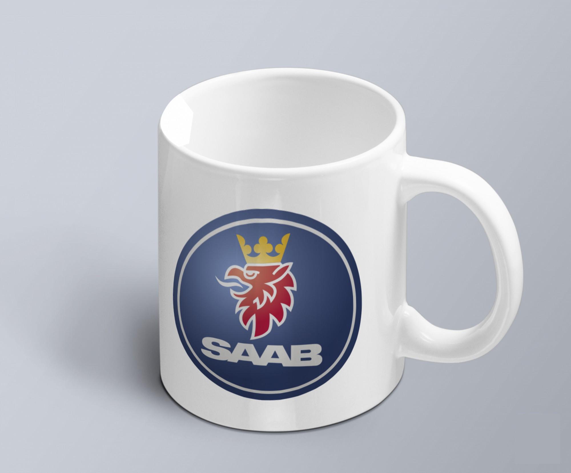 Чашка с принтом авто логотип SAAB (02010102015)