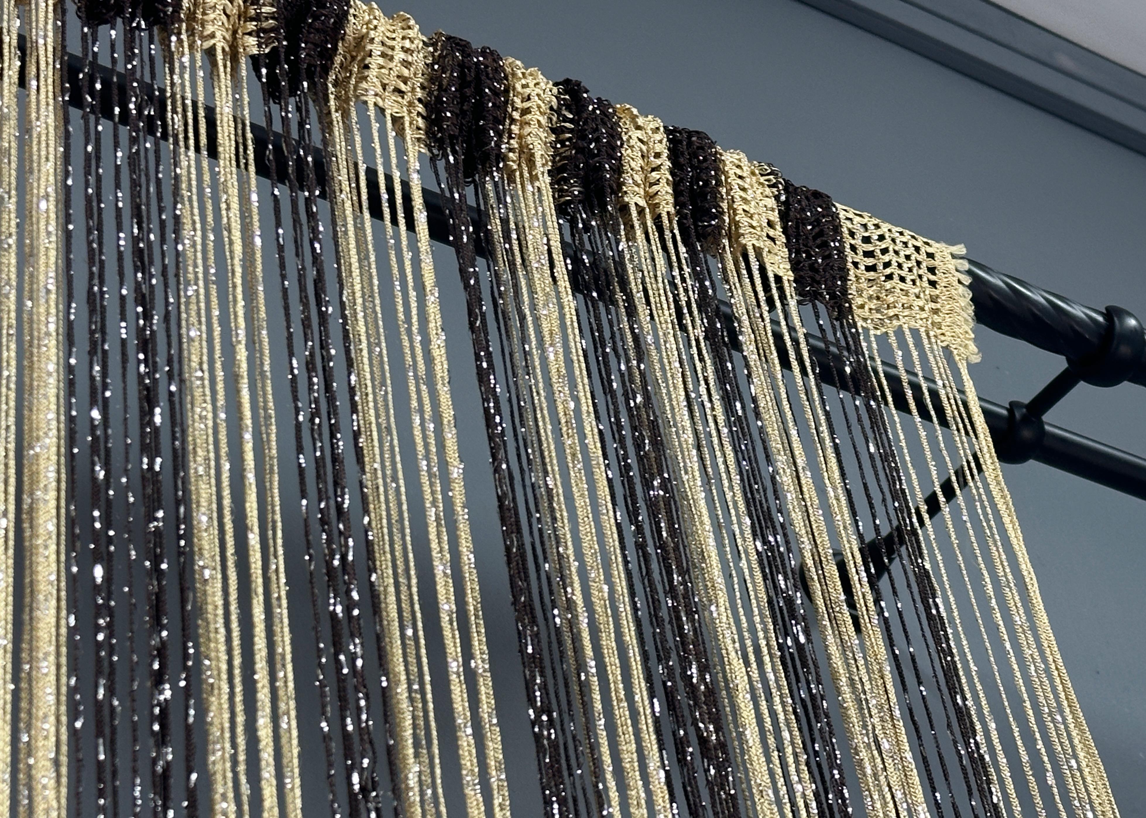 Шторы-нити с люрексом 300х300 см Венге/Бежевый (61-104) - фото 8