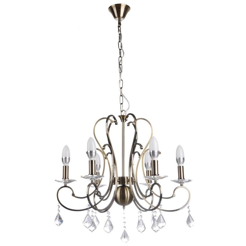 Люстра свічка Brille BCL-412S/6 підвісна кришталева