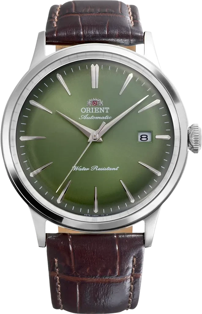 Наручные часы мужские Orient Bambino 40,5 мм RA-AC0029E30B со стальным корпусом WR 50 м Зеленый (3124584466) Наручные часы мужские Orient Bambino 40,5 мм RA-AC0029E30B со стальным корпусом WR 50 м Зеленый (3124584466)