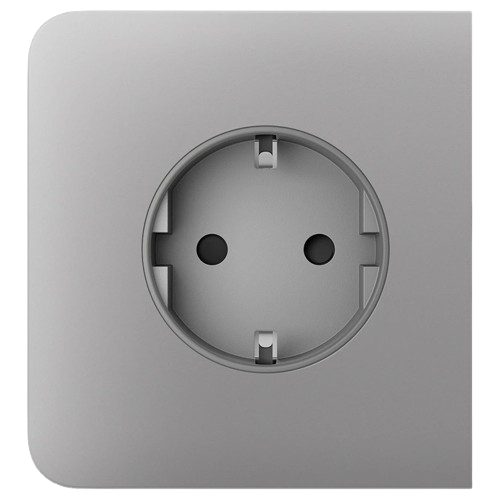 Фронтальна панель Ajax SideCover basic type F для вбудованої розетки Fog (31022305)