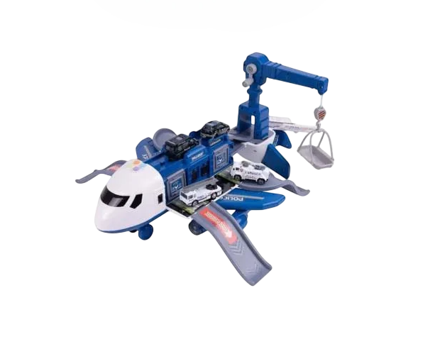 Самолет ХХL 2в1 парковочный кран сборный для полицейских машин со звуковым и световым эффектом (31207266)