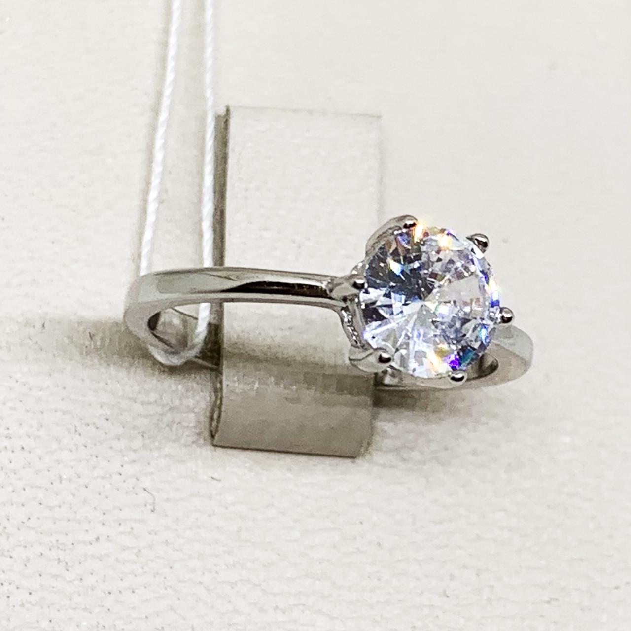 Кольцо серебряное с кубическим цирконием р. 16,5 2,2 г (1696354740)