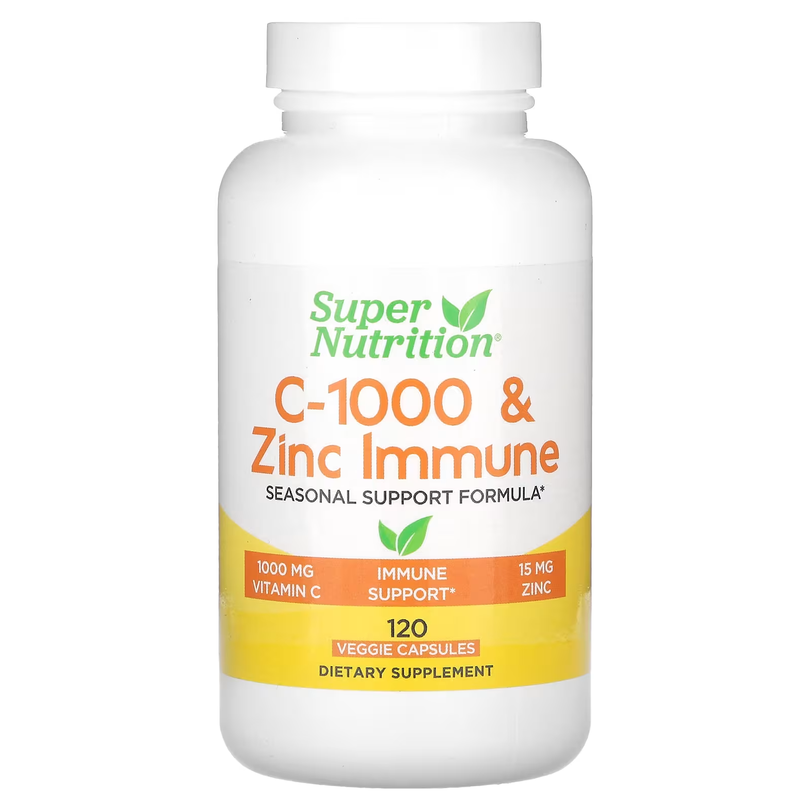 Витамины Super Nutrition SimplyOne C-1000 и цинк для иммунитета 120 вег. капс.